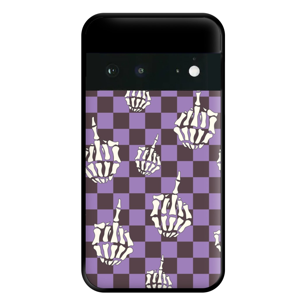 Purple Middle Finger Phone Case for Google Pixel 6a