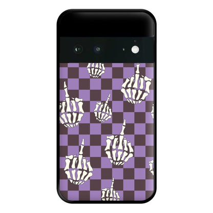 Purple Middle Finger Phone Case for Google Pixel 6a