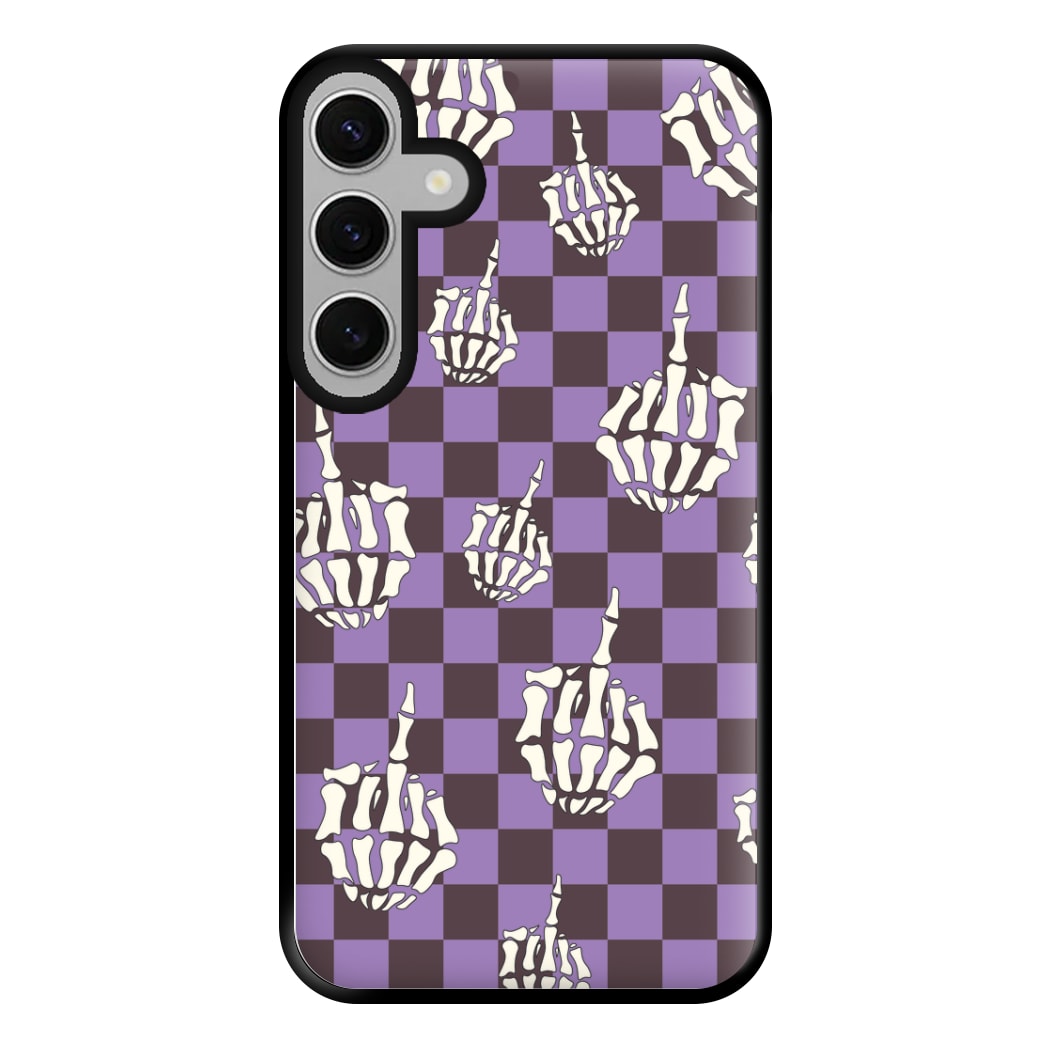 Purple Middle Finger Phone Case for Galaxy S24FE