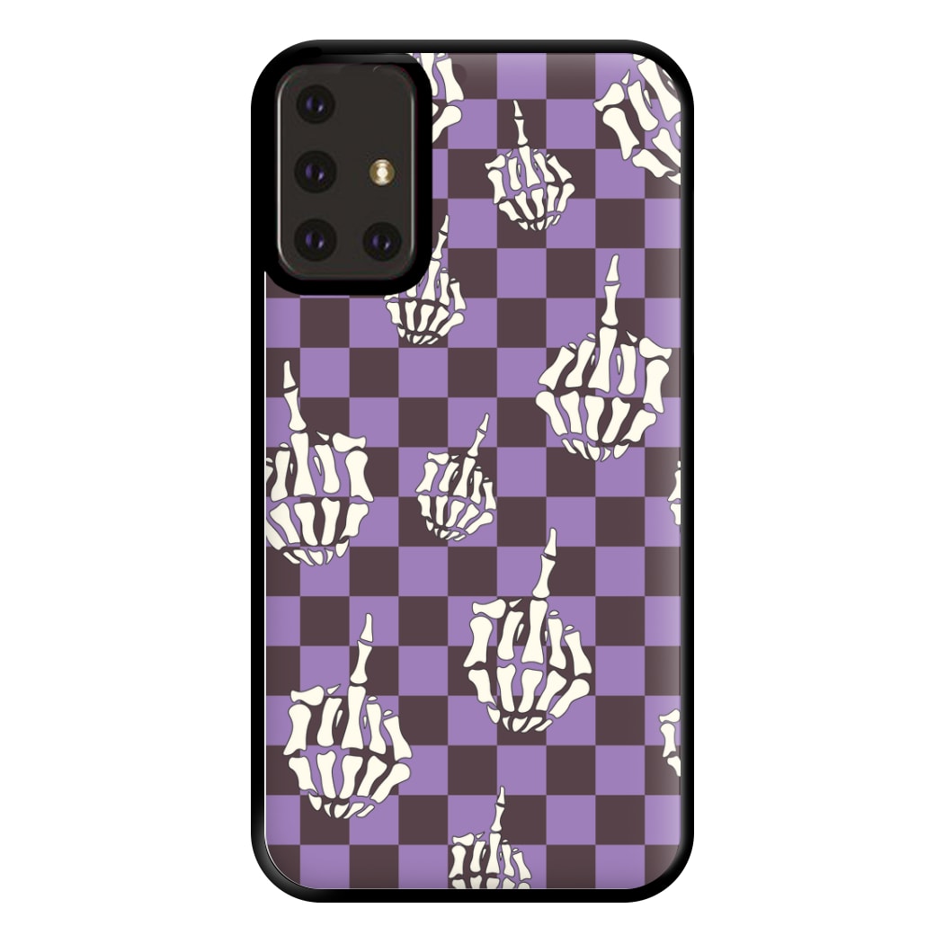 Purple Middle Finger Phone Case for Galaxy A71