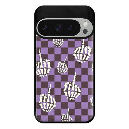 Purple Middle Finger Phone Case for Google Pixel 9 Pro XL