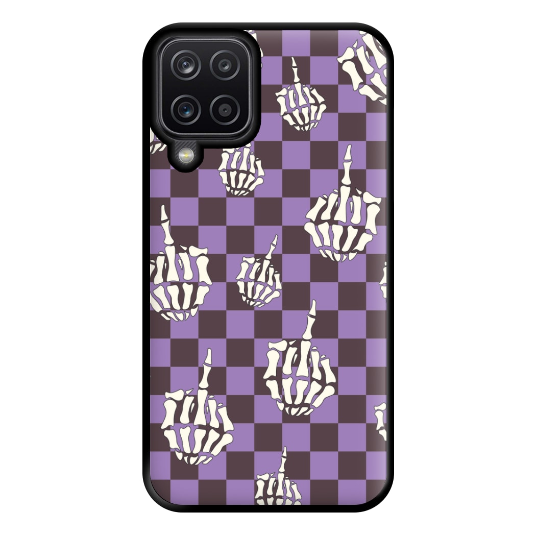 Purple Middle Finger Phone Case for Galaxy A12