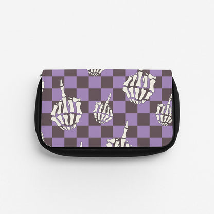 Purple Middle Finger Pencil Case