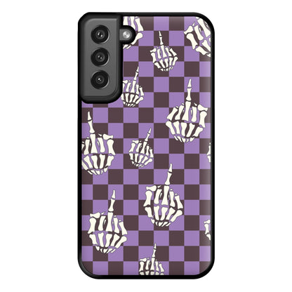 Purple Middle Finger Phone Case for Galaxy S21FE