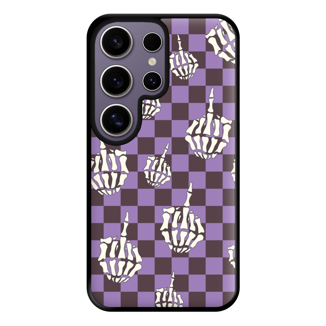 Purple Middle Finger Phone Case for Galaxy S25 Ultra