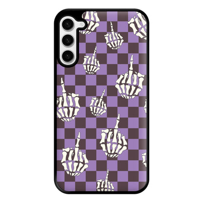 Purple Middle Finger Phone Case for Galaxy S23 Plus