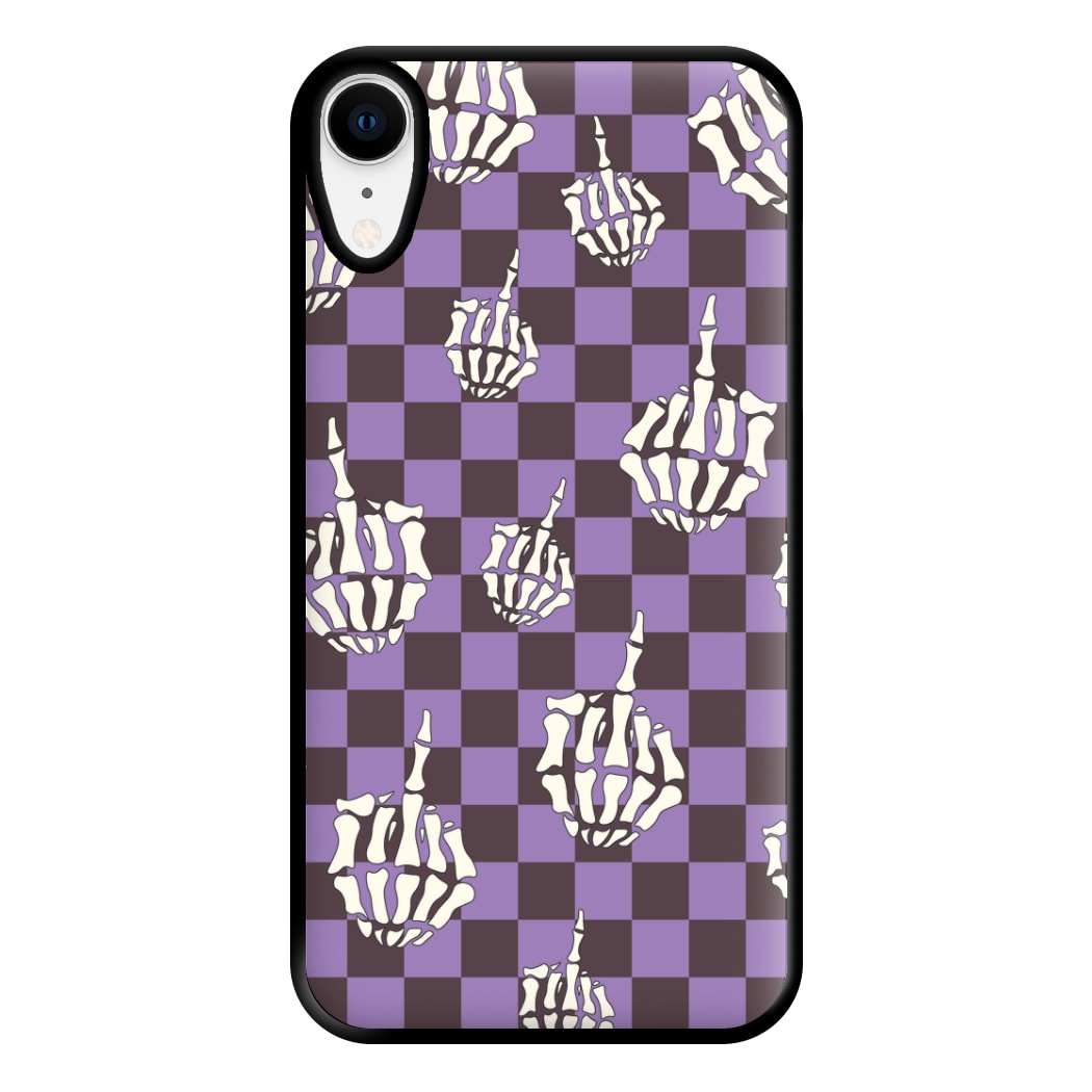 Purple Middle Finger Phone Case for iPhone XR