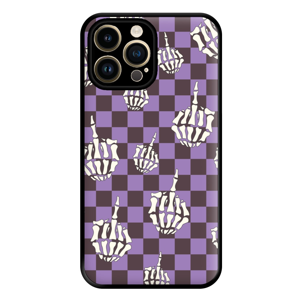 Purple Middle Finger Phone Case for iPhone 14 Pro Max