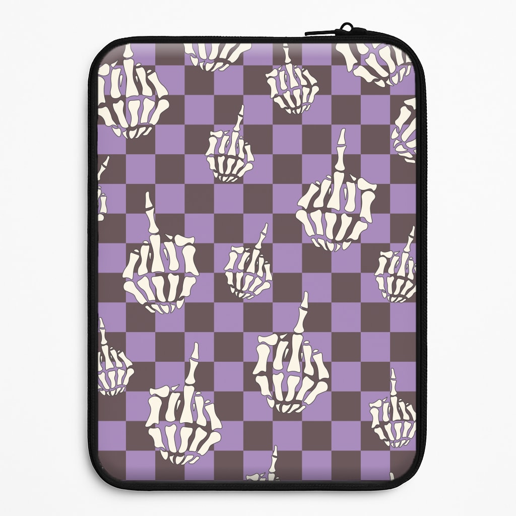 Purple Middle Finger Laptop Sleeve