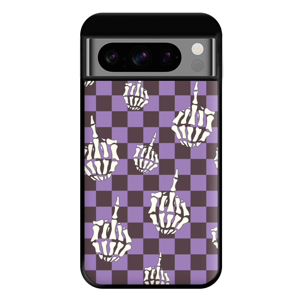 Purple Middle Finger Phone Case for Google Pixel 8 Pro