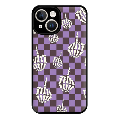 Purple Middle Finger Phone Case for iPhone 14