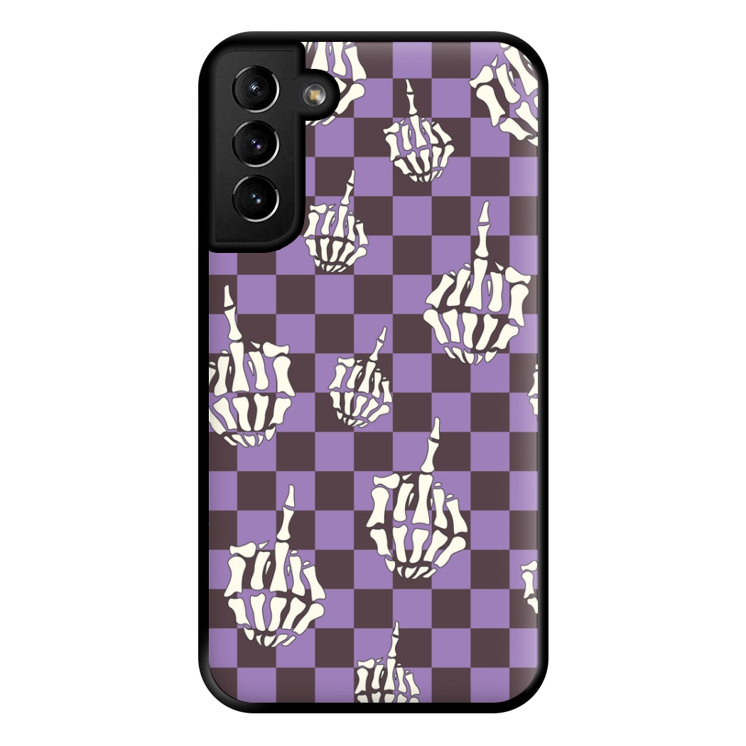 Purple Middle Finger Phone Case for Galaxy S21 Plus