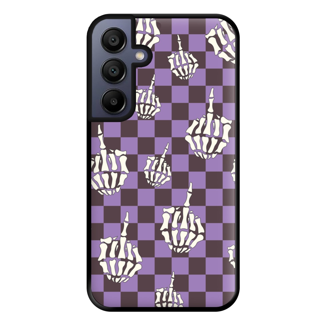 Purple Middle Finger Phone Case for Galaxy A15