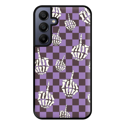 Purple Middle Finger Phone Case for Galaxy A15