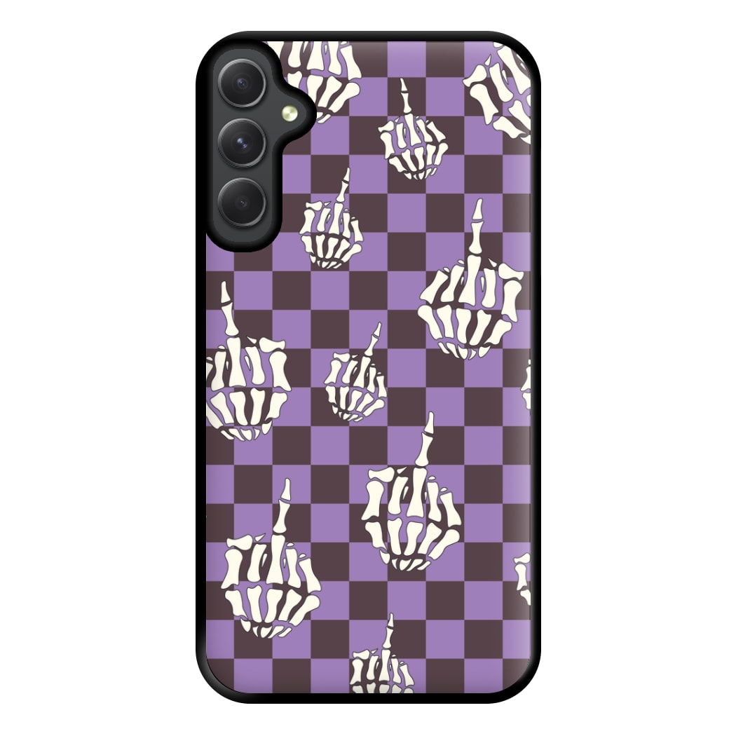 Purple Middle Finger Phone Case for Galaxy A54