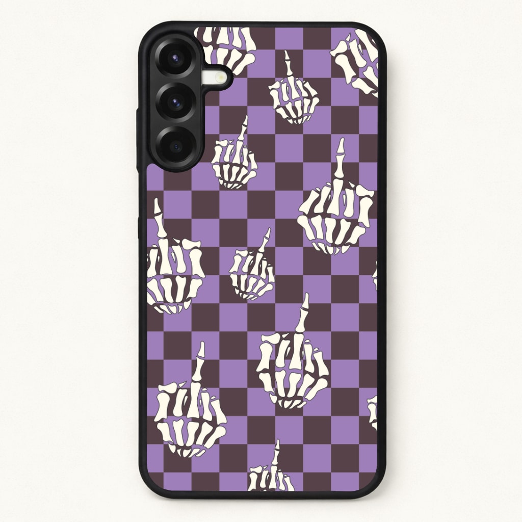 Purple Middle Finger Phone Case for Galaxy A57