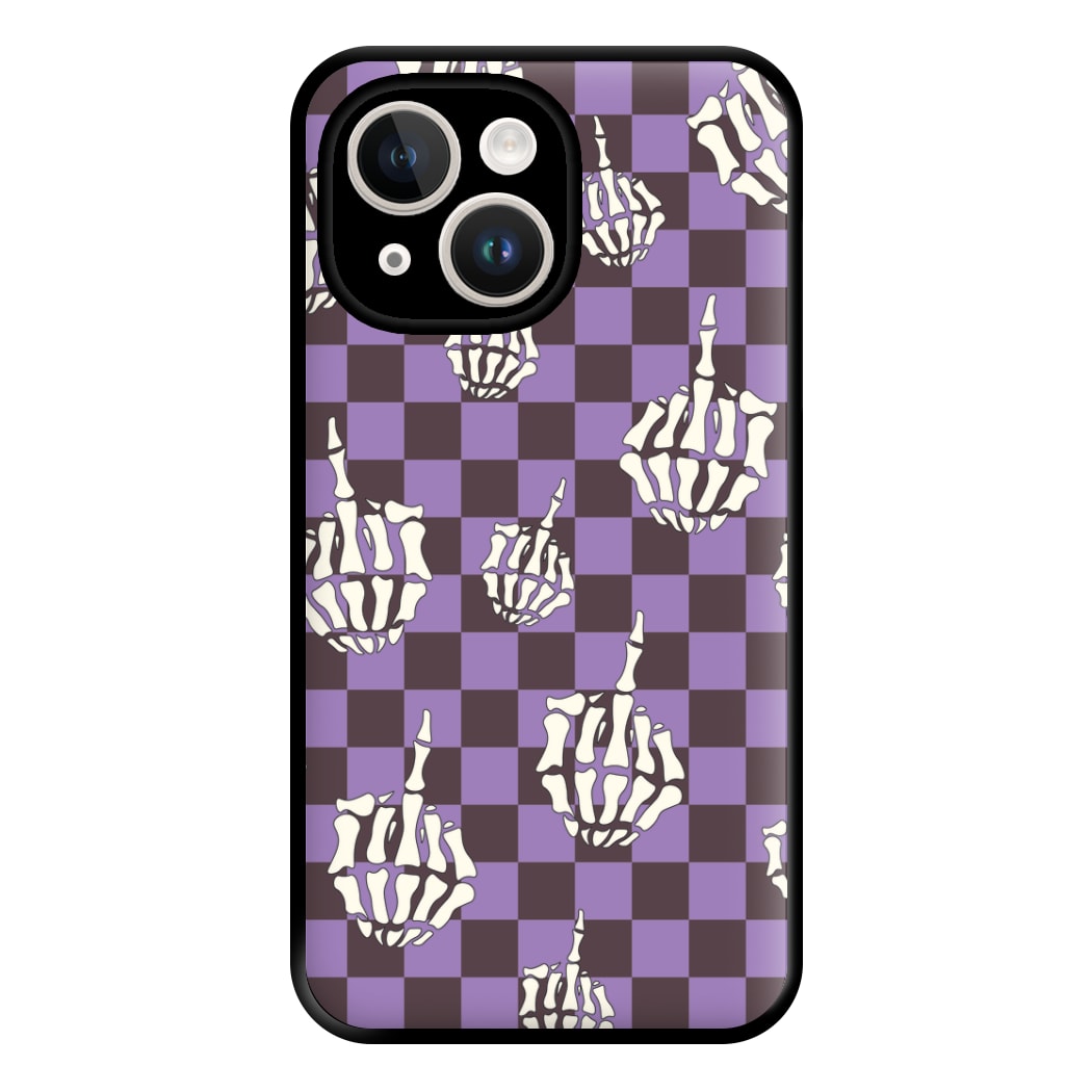 Purple Middle Finger Phone Case for iPhone 14 Plus