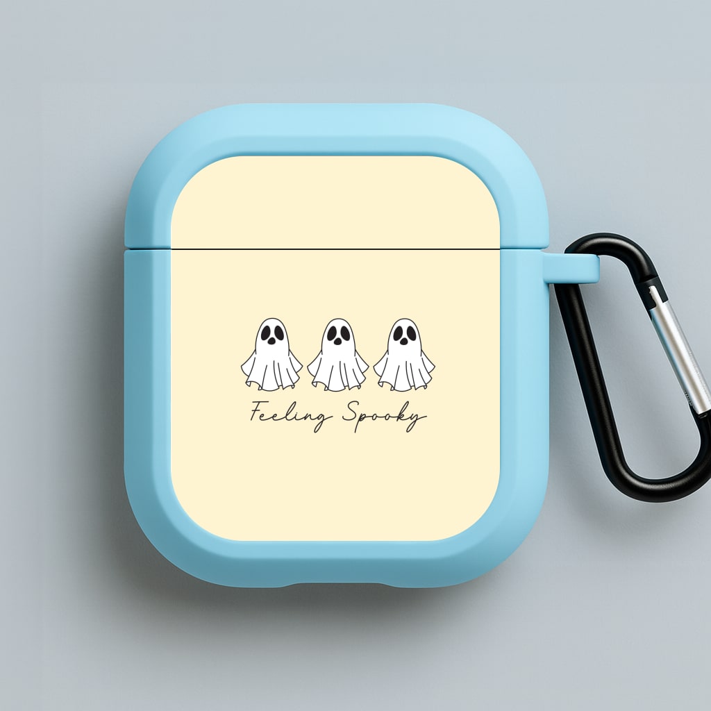 Feeling Spooky Ghosts Blue AirPods Case