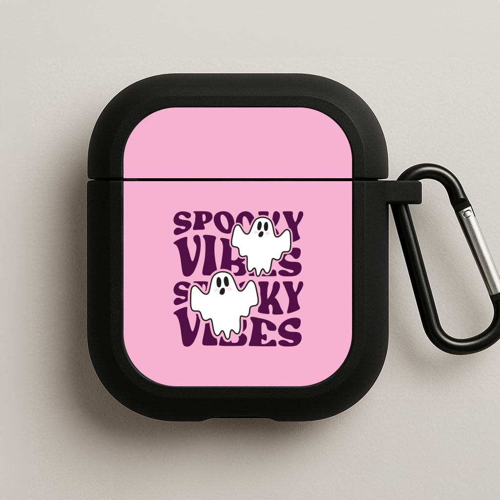Spooky Vibes Pink AirPods Case