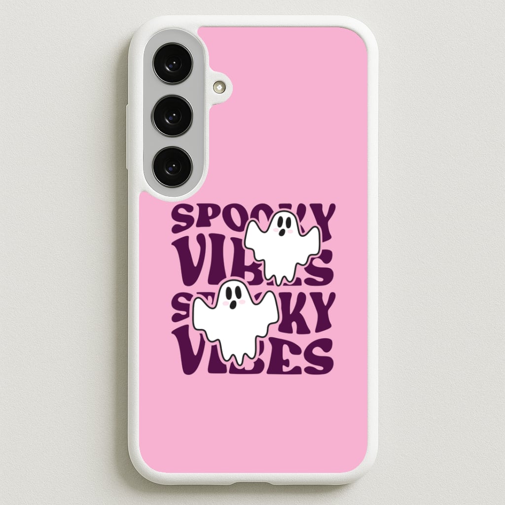 Spooky Vibes Pink Phone Case for Galaxy S25FE
