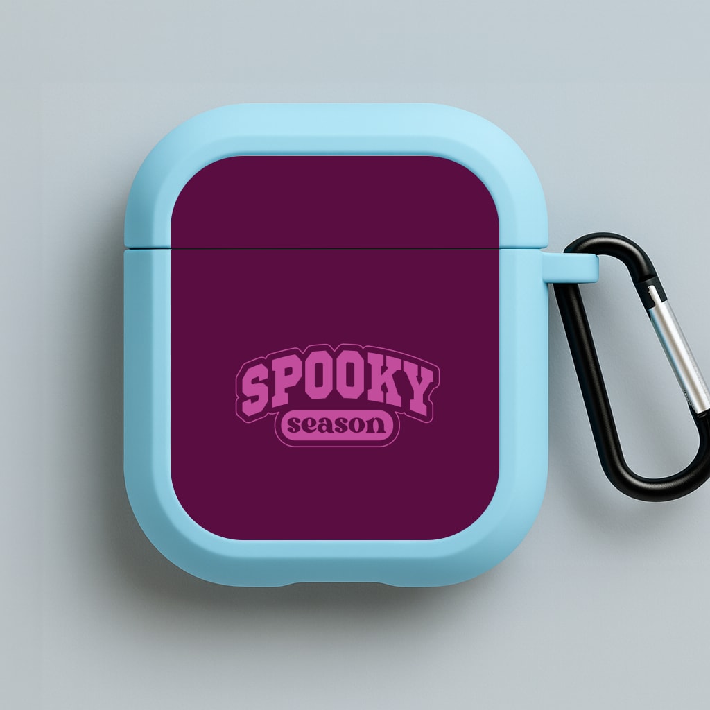 Spooky Season Varsity Blue AirPods Case