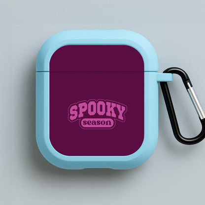 Spooky Season Varsity Blue AirPods Case
