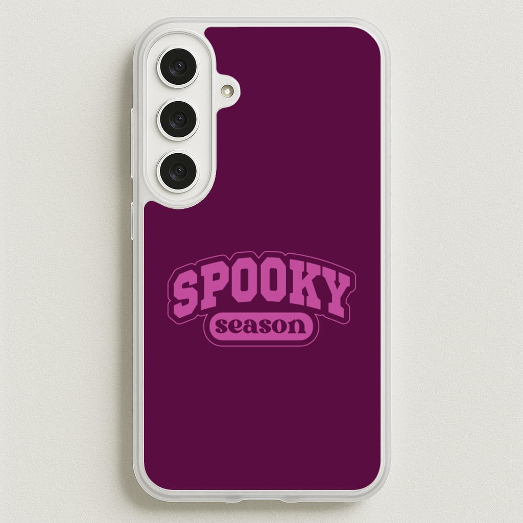 Spooky Season Varsity Phone Case for Galaxy S25FE