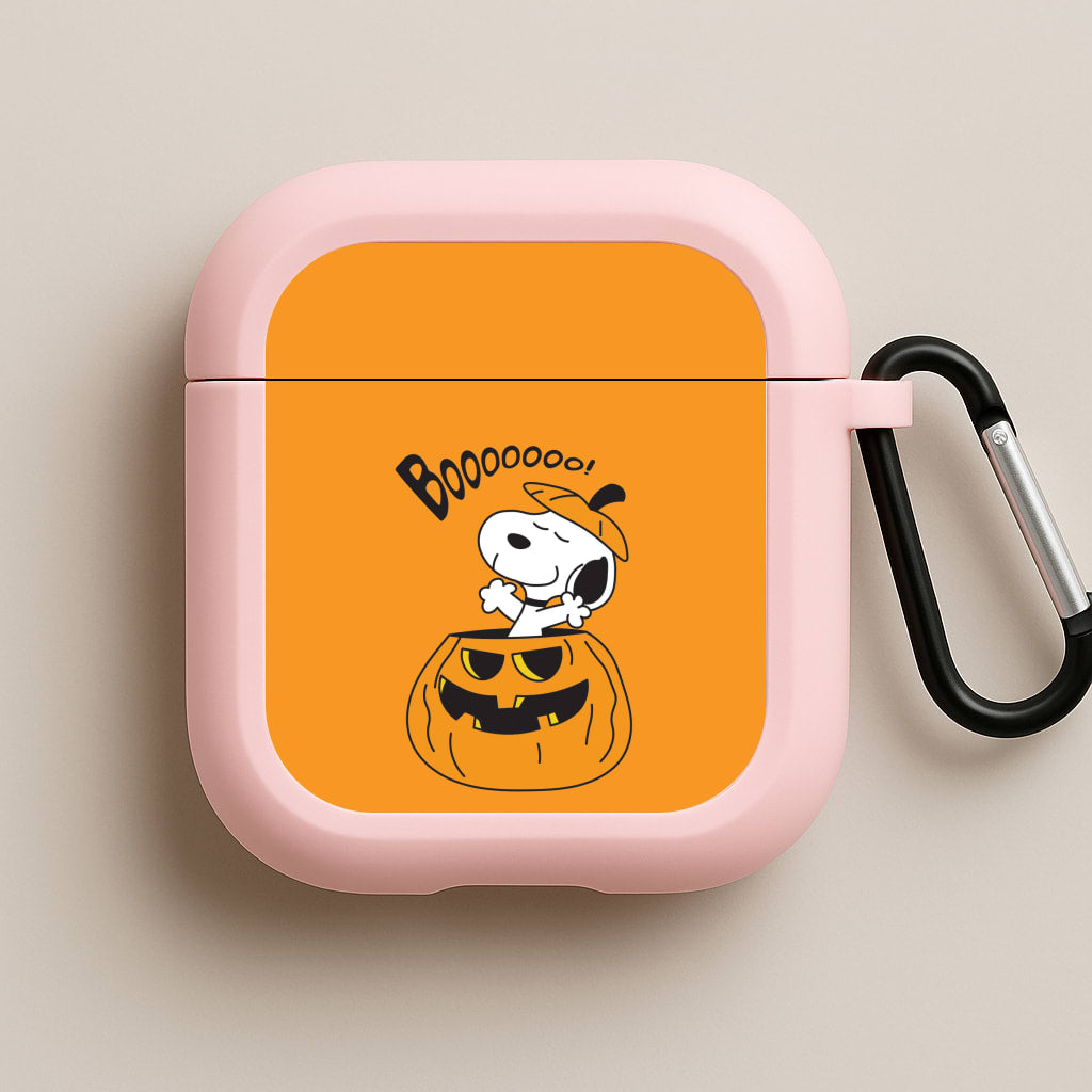 Cartoon Beagle Pumpkin Pink AirPods Case