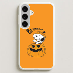 Cartoon Beagle Pumpkin Phone Case for Galaxy S25FE