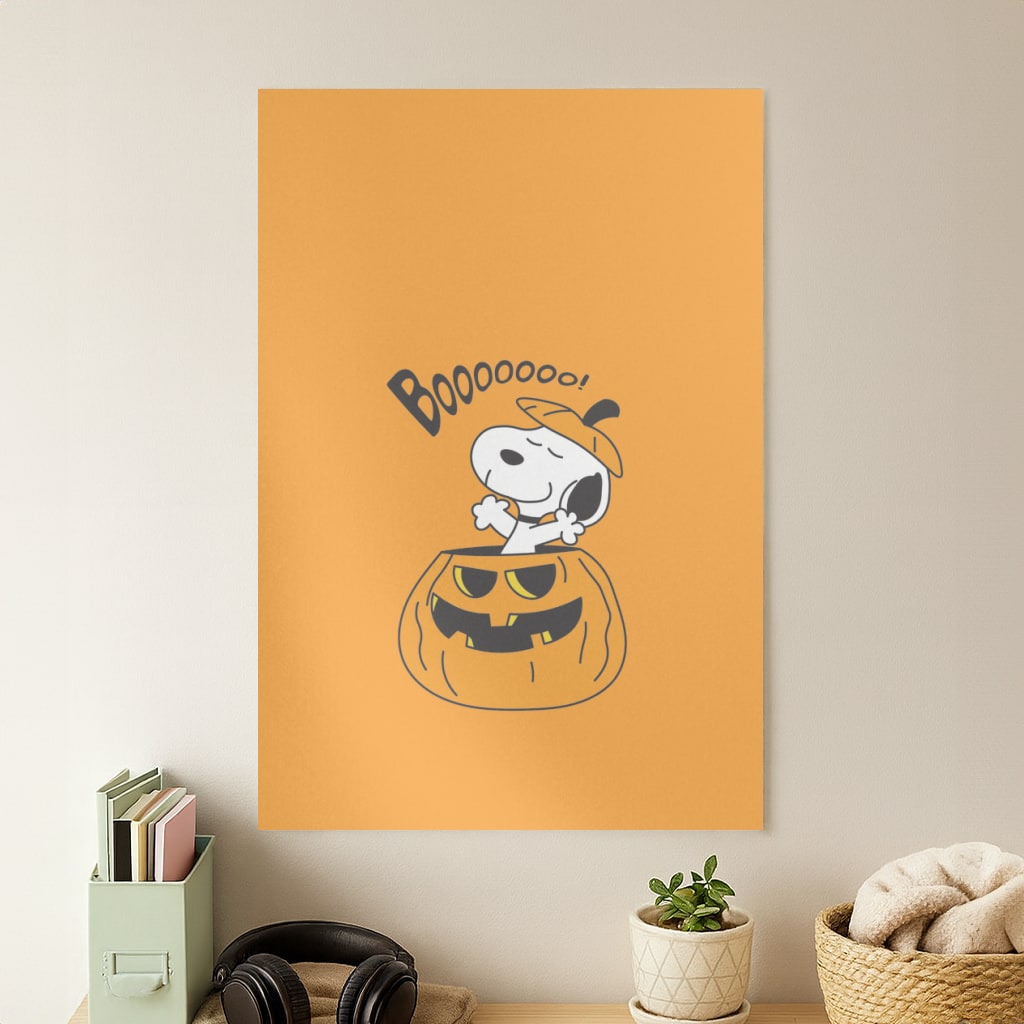 Cartoon Beagle Pumpkin Poster