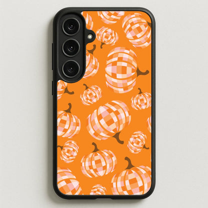 Disco Pumpkins Pattern Phone Case for Galaxy S25FE