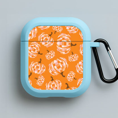 Disco Pumpkins Pattern Blue AirPods Case
