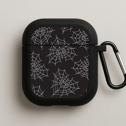 Spiderweb Hearts Pattern AirPods Case