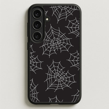 Spiderweb Hearts Pattern Phone Case for Galaxy S25FE