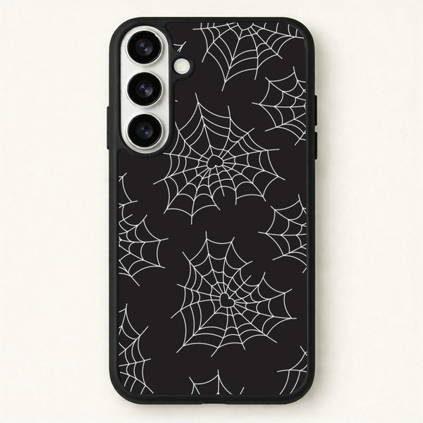 Spiderweb Hearts Pattern Phone Case for Galaxy S26