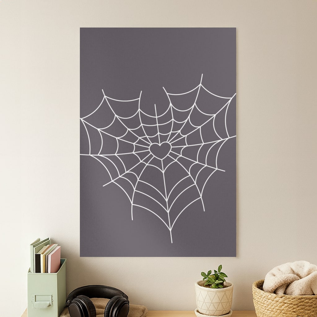 Spiderweb Hearts I Poster