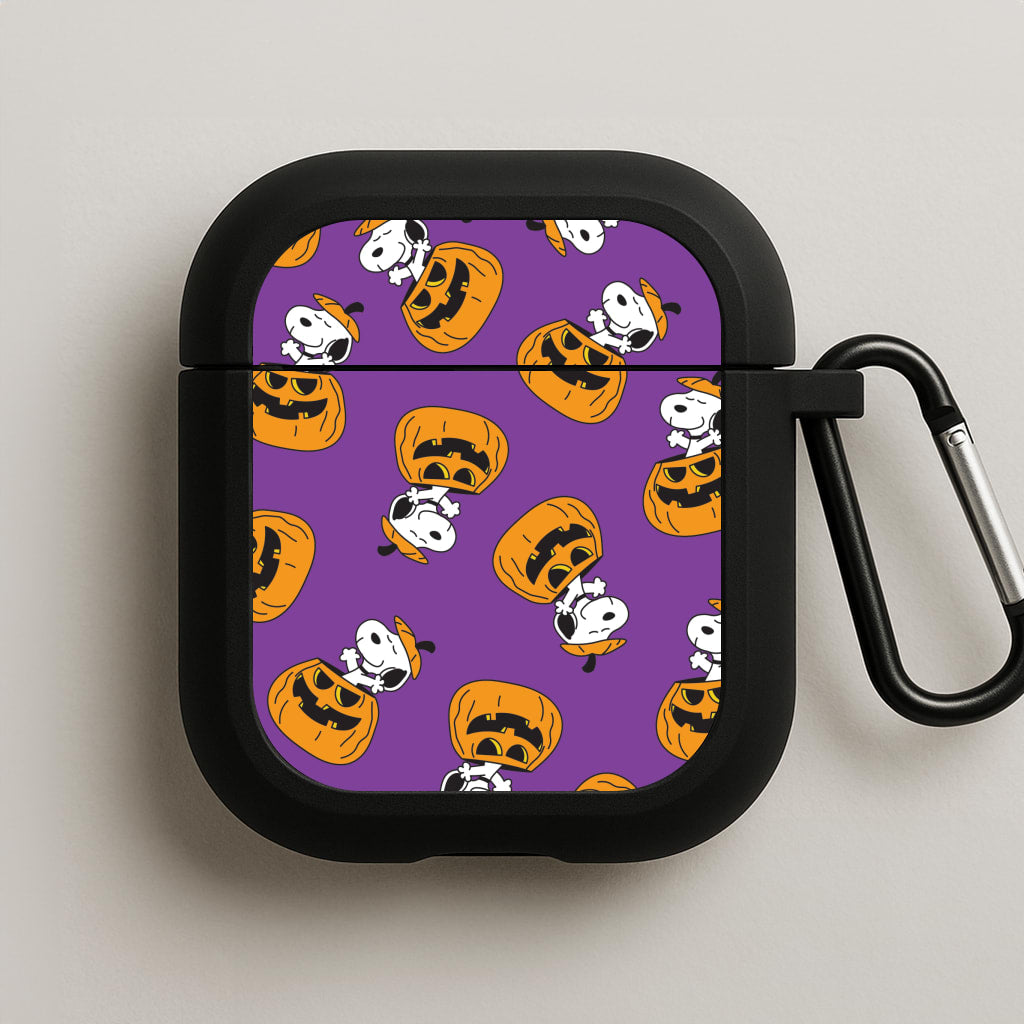 Cartoon Beagle Pumpkin Pattern AirPods Case
