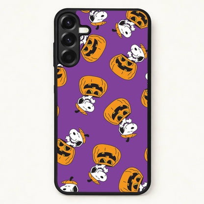 Cartoon Beagle Pumpkin Pattern Phone Case for Galaxy A17