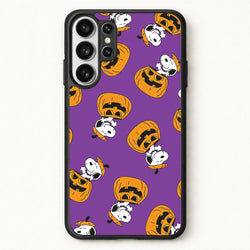 Cartoon Beagle Pumpkin Pattern Phone Case for Galaxy S26 Ultra