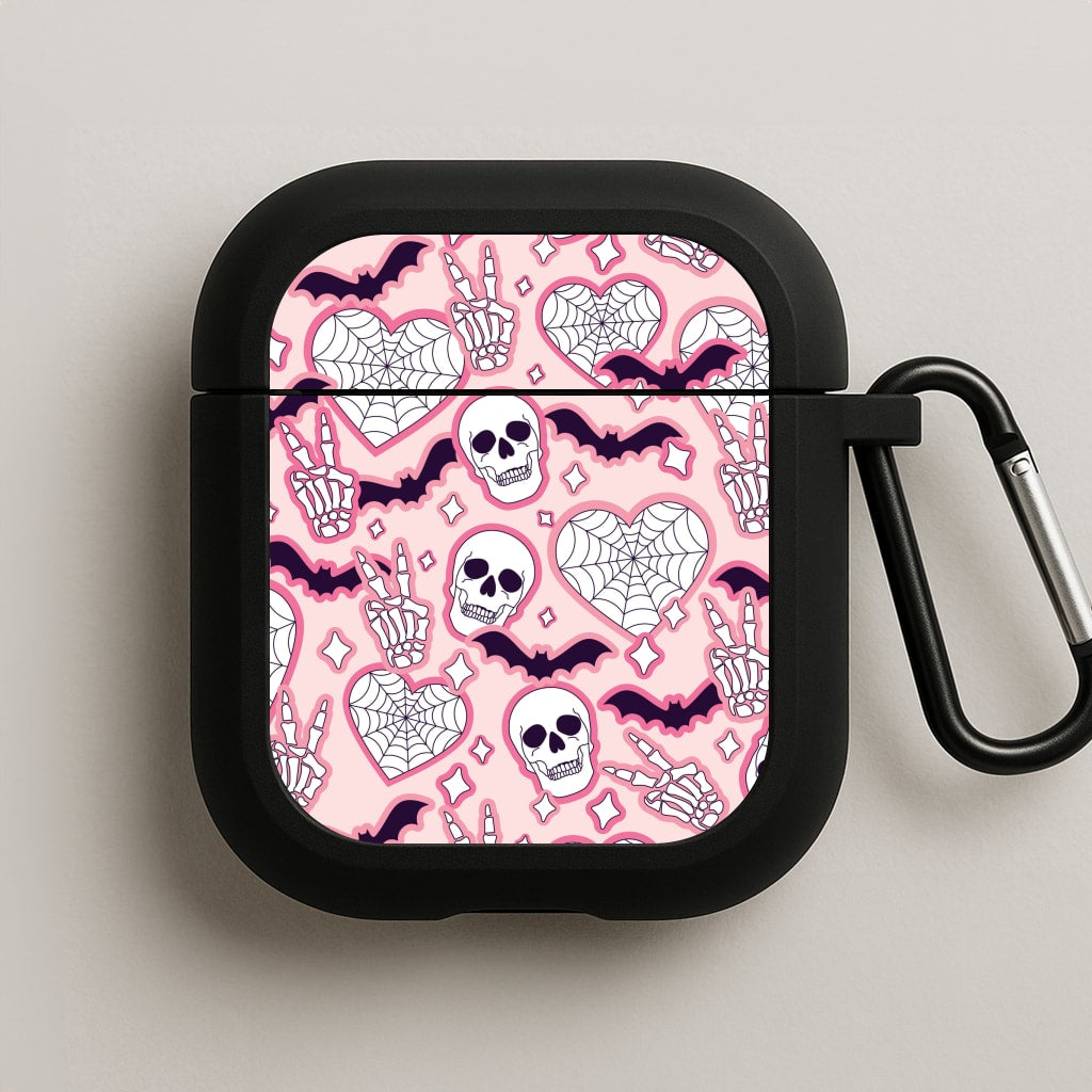 Cute Halloween Stickers Pattern AirPods Case