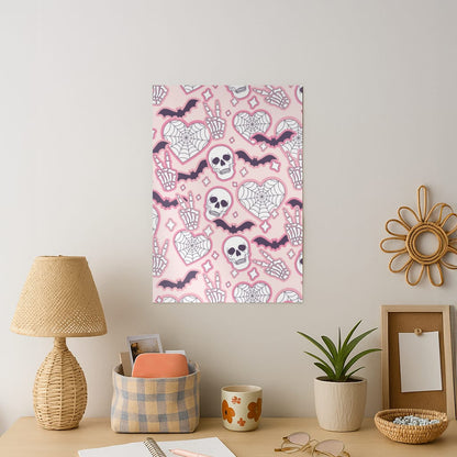 Cute Halloween Stickers Pattern Art Print