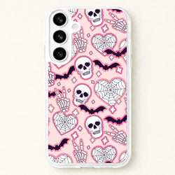 Cute Halloween Stickers Pattern Phone Case for Galaxy S26 Plus