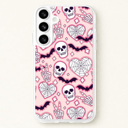 Cute Halloween Stickers Pattern Phone Case for Galaxy S26 Plus