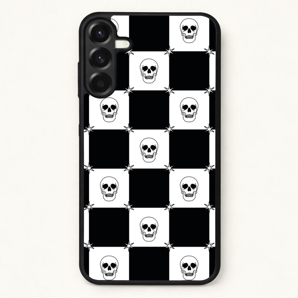 Checkered Skulls Pattern Phone Case for Galaxy A37