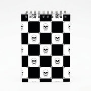 Checkered Skulls Pattern Notebook 4