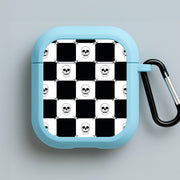 Checkered Skulls Pattern AirPods Case 3