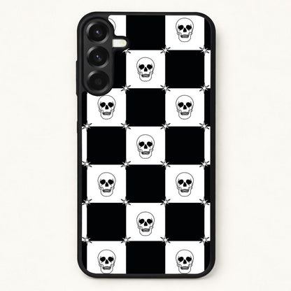 Checkered Skulls Pattern Phone Case for Galaxy A57