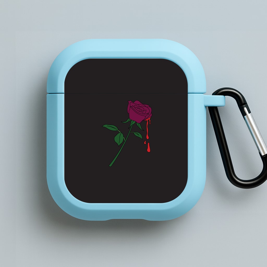 Dark Pink Rose Blue AirPods Case