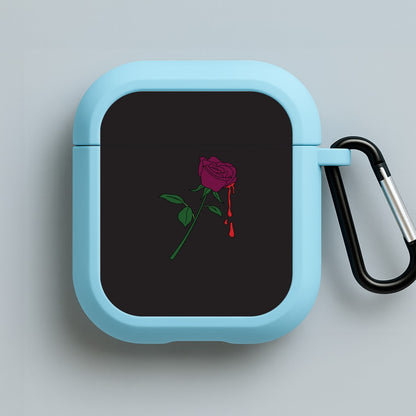 Dark Pink Rose Blue AirPods Case