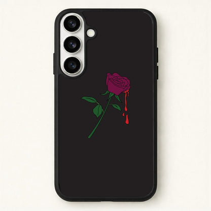 Dark Pink Rose Phone Case for Galaxy S26 Plus